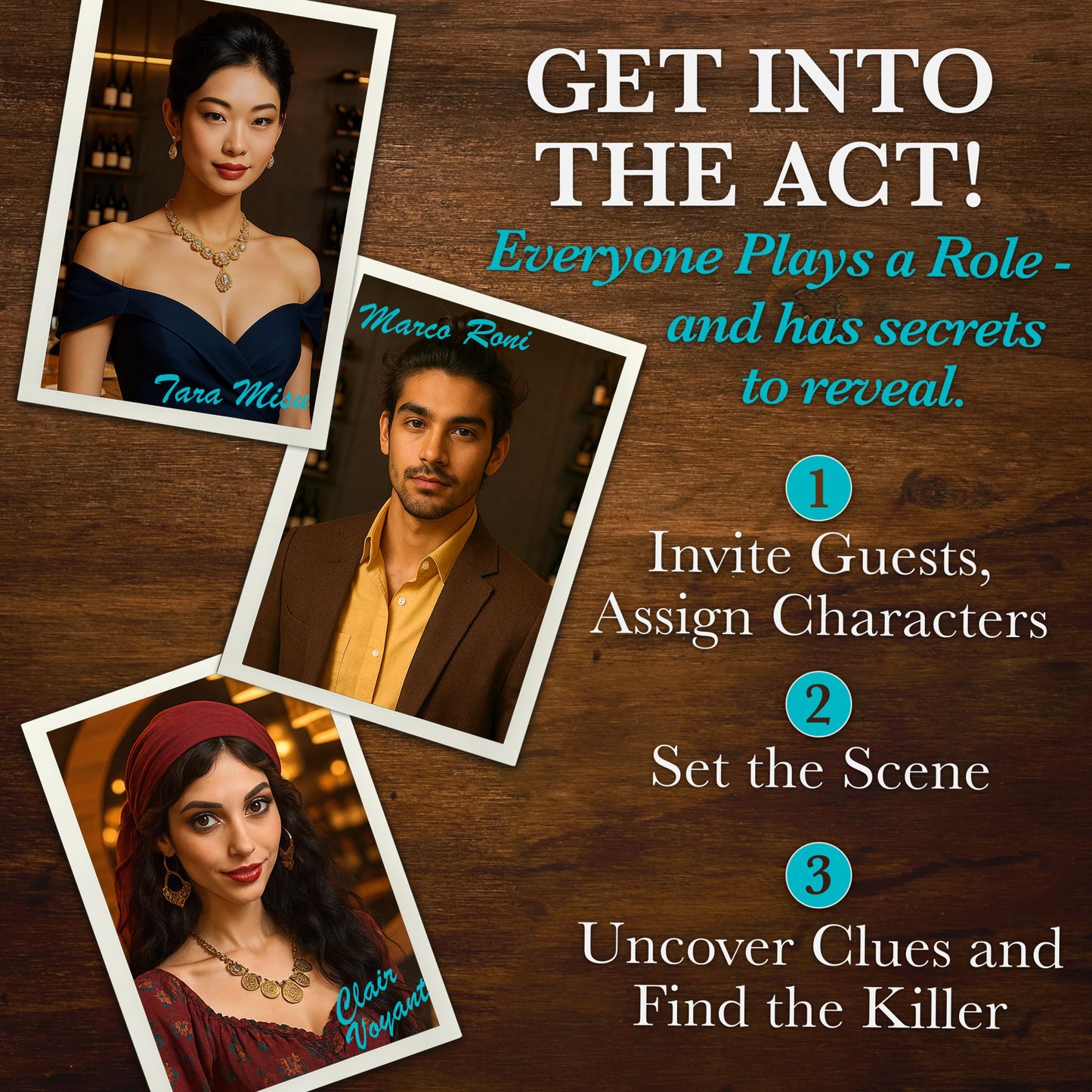 Murder Mystery Party Pasta, Passion & Pistols - Murder Mystery Dinner Party Game for Adults - Interactive Crime Solving Role Play Game Night Kit