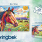 Springbok Patchwork Pony 1000 Piece Jigsaw Puzzle for Adults - Quilted Horse in Meadow - Unique Cut Pieces - Made in USA