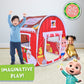 CoComelon Old MacDonald's Musical Barn Pop Up Tent - Easy to Setup Playhouse for Kids | Plays Music, Roll Up Door and Mesh Windows