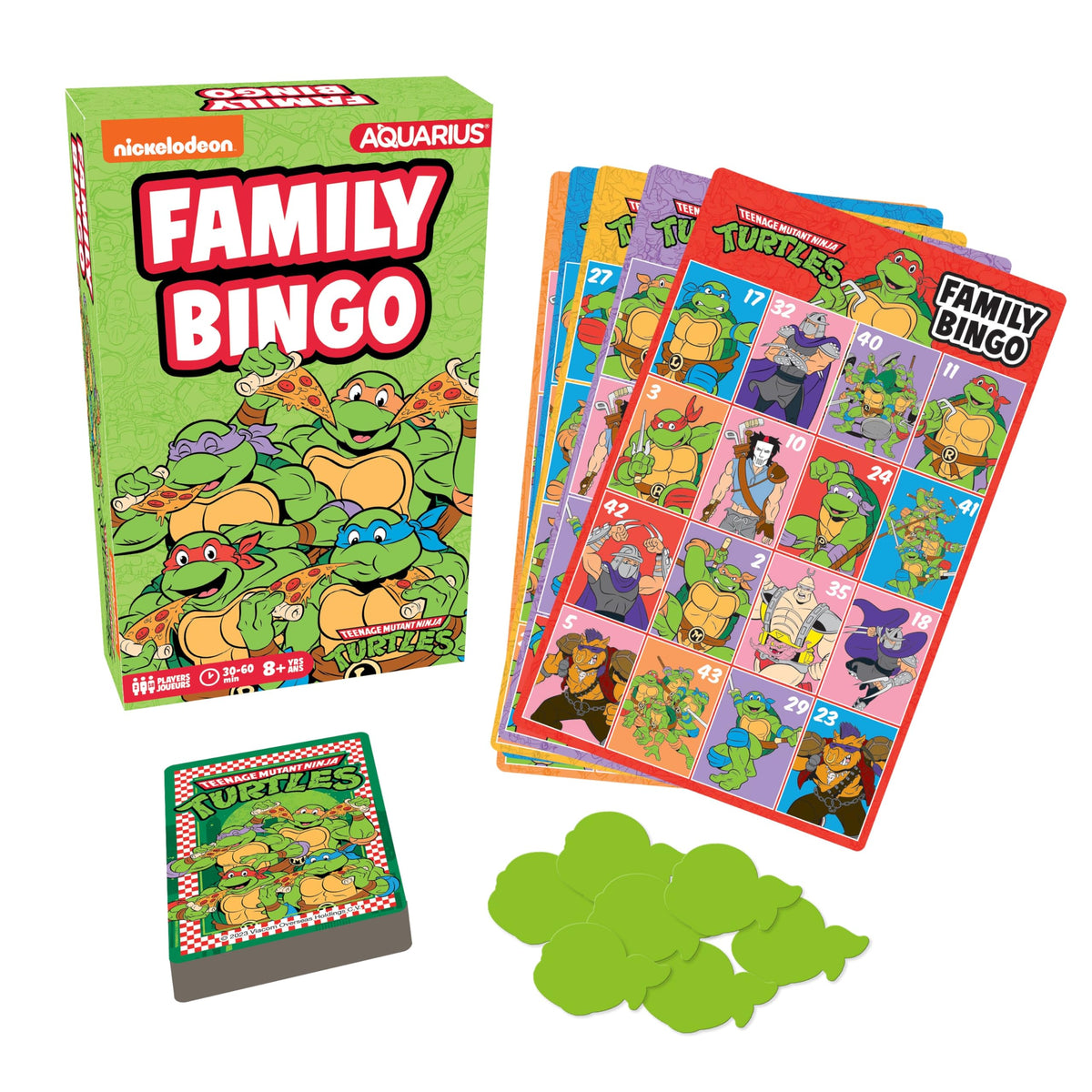 Aquarius Teenage Mutant Ninja Turtles Bingo Game - Officially Licensed Family Party Game Ages 8+, 2-18 Players - for Kids, Teens, and Adults