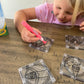 CreateOn Crayola Elf on the Shelf Paint On Tiles, Magnetic Building Tiles Kit with Crayola Paint Tubes | Christmas Holiday Craft Toy | 18-Piece