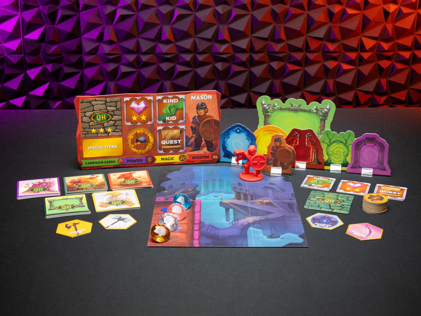 The Quest Kids Realms of The Kingdom Expansion - Family Fantasy Board Game for Kids Ages 5+ | Tabletop Adventure with New Hero, Gems & Quests |