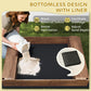Qaba Kids Wooden Sandbox with Canopy, Large Wood Sand Pit, Mesh Door, Brown