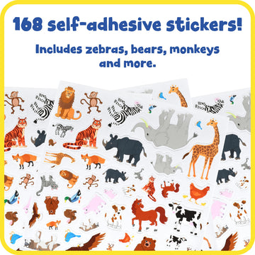 READY 2 LEARN Foam Stickers | Animals | Pack of 168 | Self-Adhesive Foam Stickers for Kids | Perfect for Crafts and Party Favors