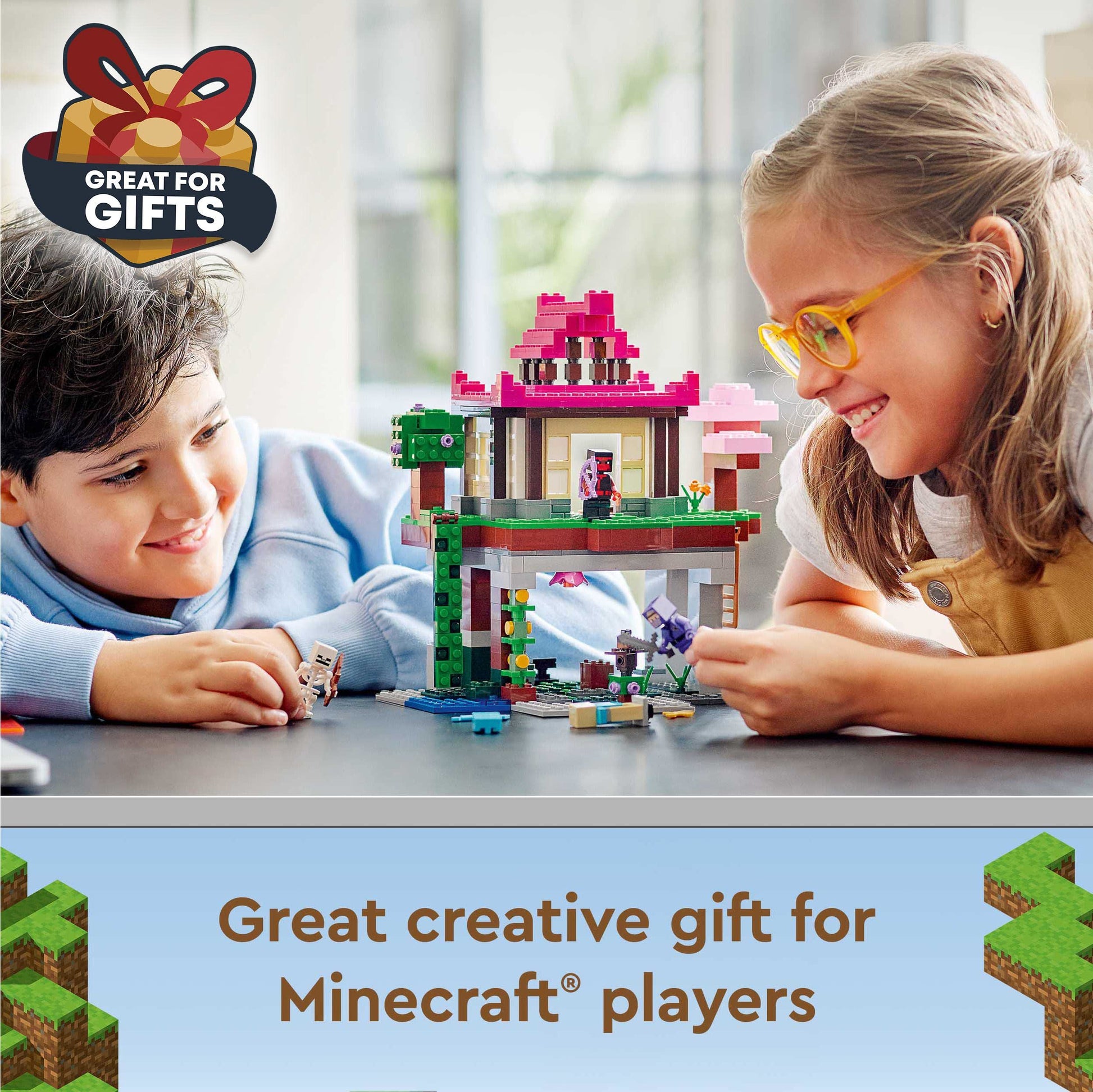Lego Minecraft The Training Grounds Toy Building Set 21183 Minecraft Toy for Kids, Boys and Girls Age 8+ Years Old, Building Kit with House, Cave