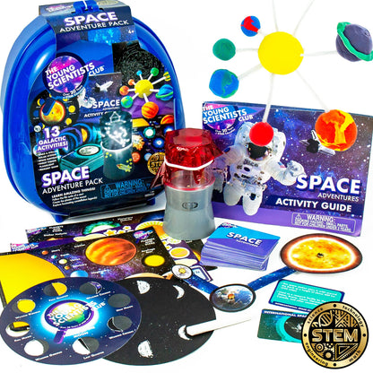 The Young Scientists Club Space Adventures Pack, STEM Kit, 13 Educational Activities, Includes Reusable Backpack, Space Navigator, DIY Constellations