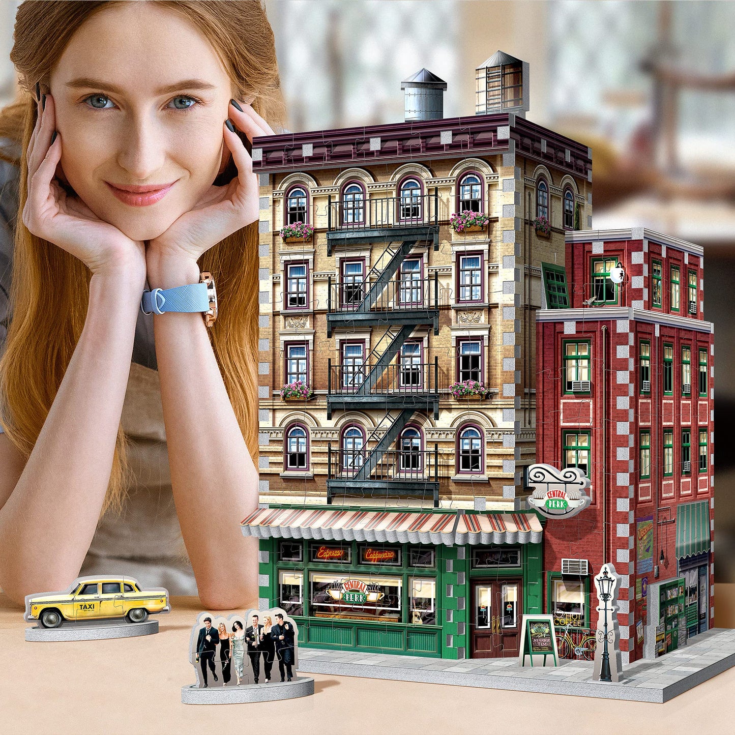 Wrebbit3D Friends 3D Puzzle Model of Central Perk | 440 Real Jigsaw Puzzle Pieces | Build the Iconic Cafe from the Hit TV Series