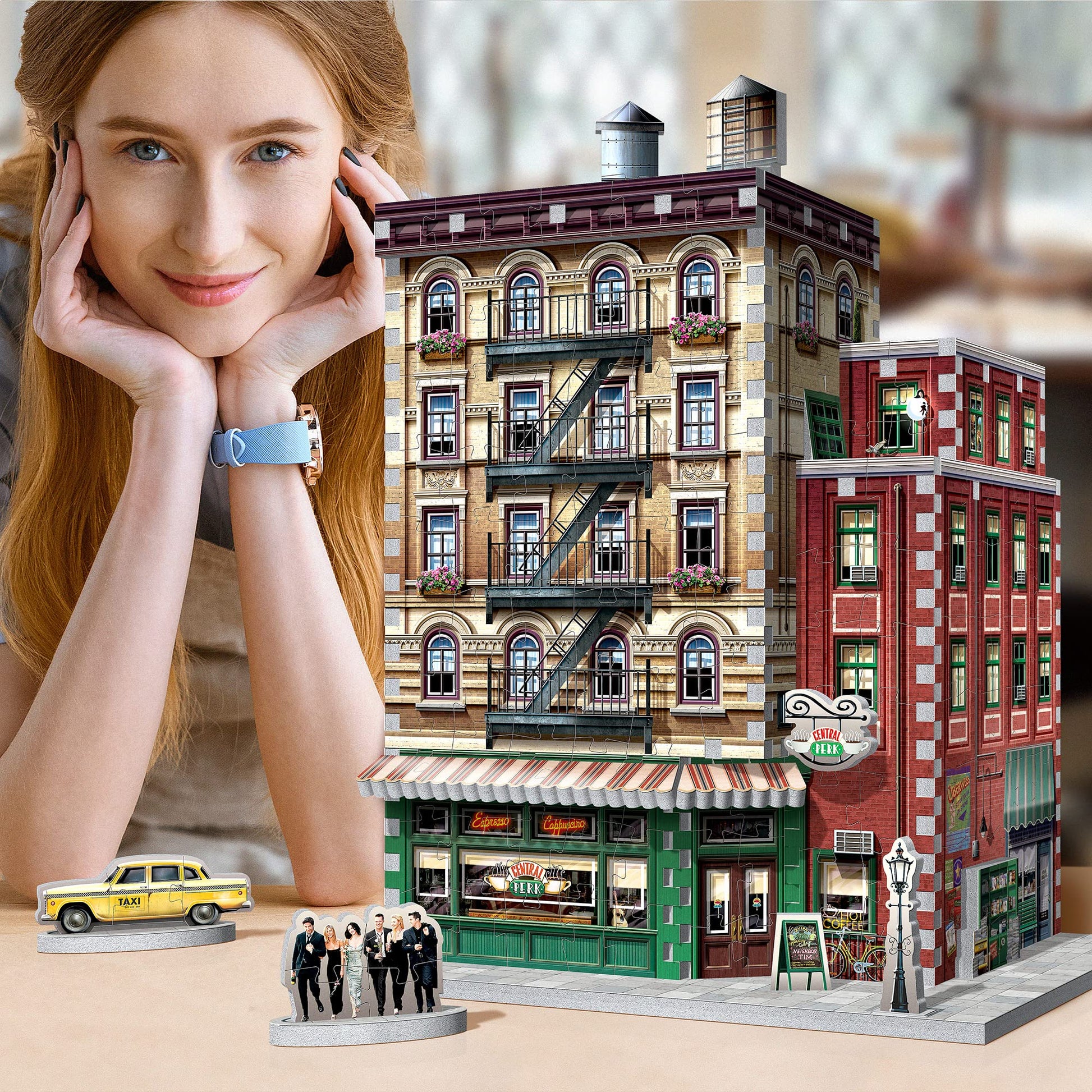 Wrebbit3D Friends 3D Puzzle Model of Central Perk | 440 Real Jigsaw Puzzle Pieces | Build the Iconic Cafe from the Hit TV Series