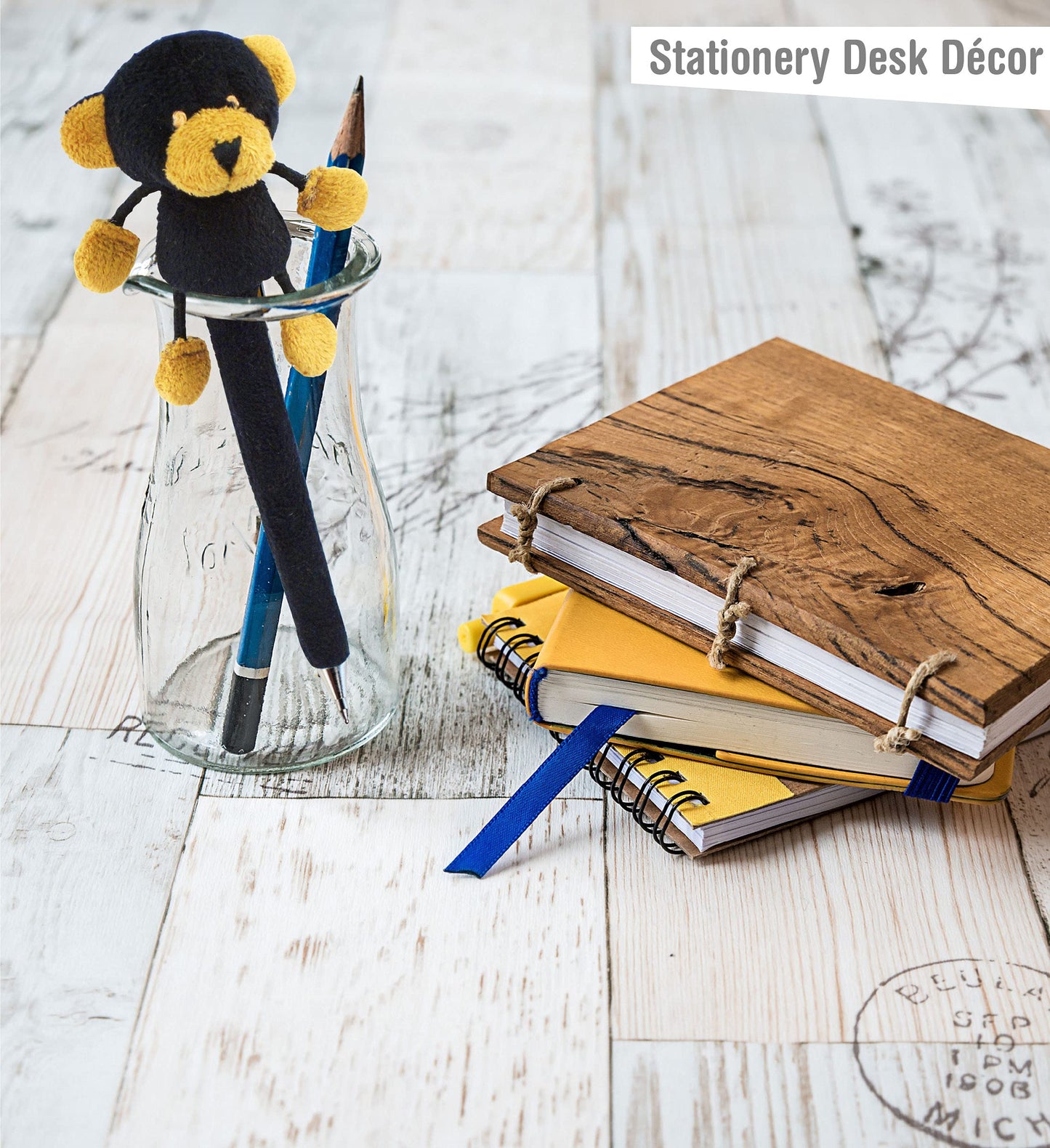 Puzzled DolliBu Black Bear Plush Pen - Cute & Soft Wild Life Stuffed Animal Ballpoint Novelty Pen Toy, Writing Pen Instrument For School & Office Desk