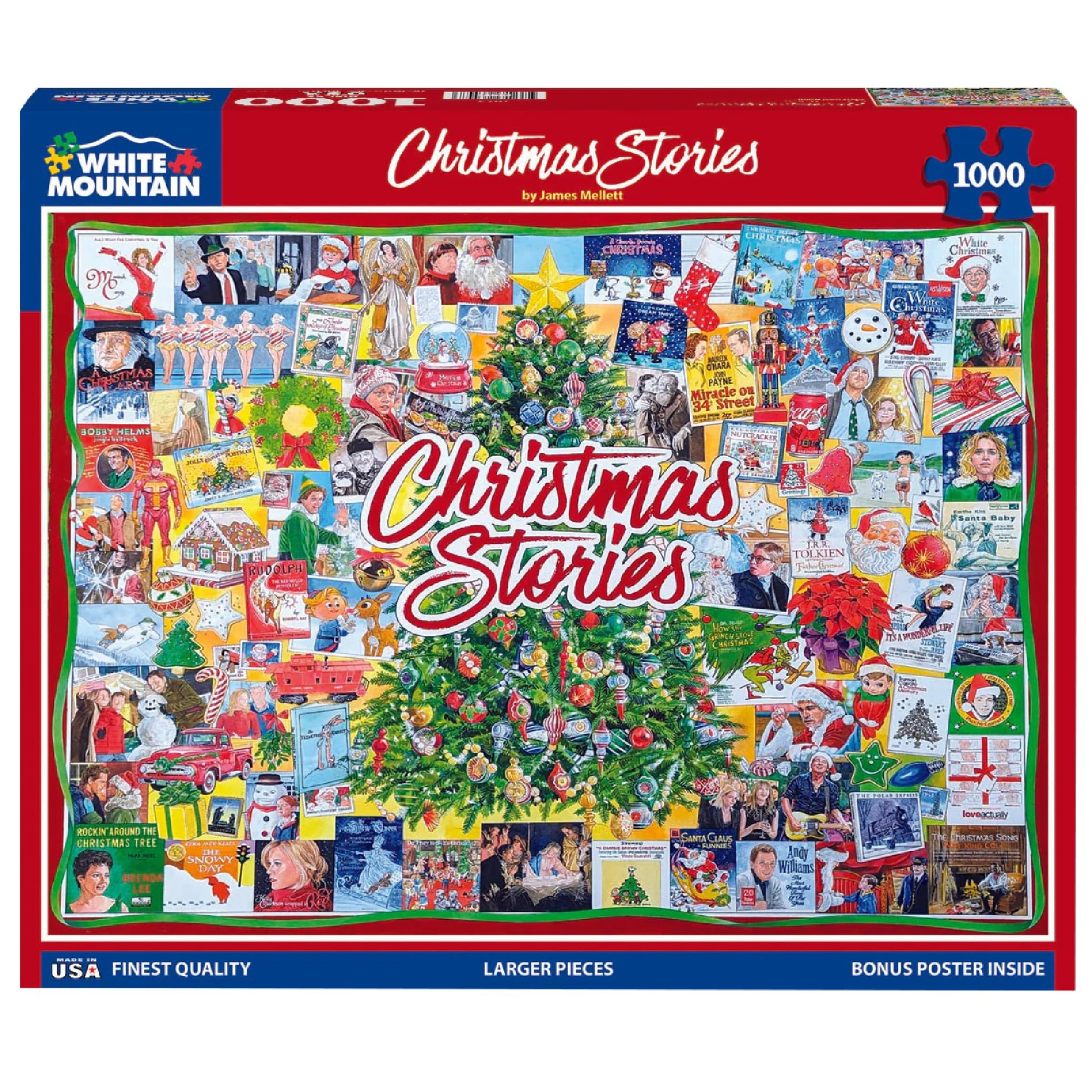 White Mountain 1000 Piece Jigsaw Puzzle Winter Holiday, Christmas Stories