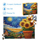 Puzzles for Adults 500 Pieces, Sunflower Puzzle Jigsaw Puzzles 500 Pieces - Starry Sunflower, Impossible Starry Night Puzzle, Finished Size 20.47 *