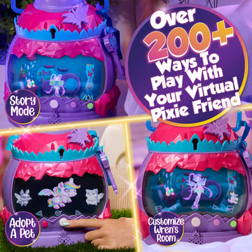 HOLOBRITE Pixie Lantern, Virtual Dancing and Interactive Games, Includes 5-inch Pixie Doll, Over 200 Ways to Play, Kids Toys for Ages 6 Up by Just