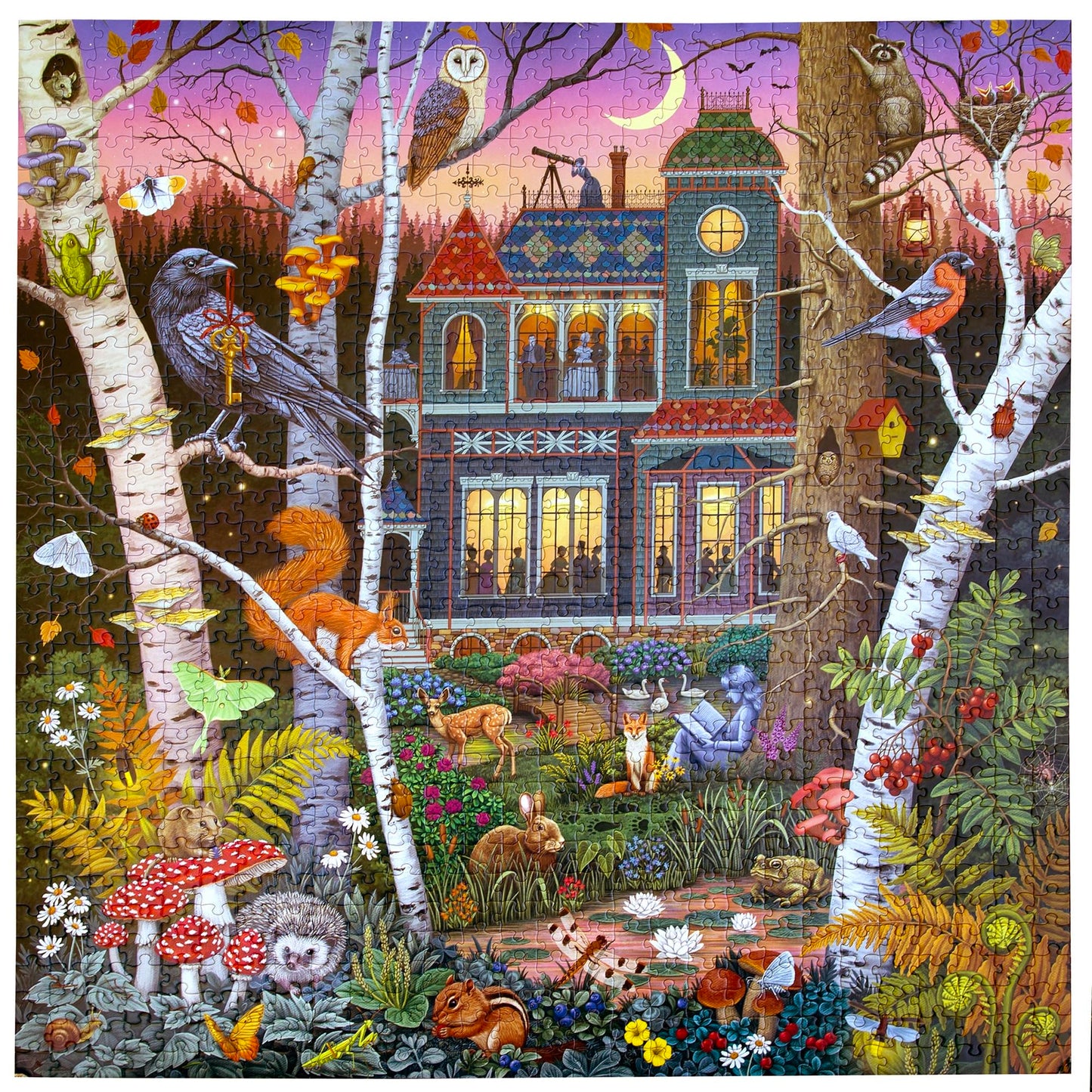 eeBoo Alchemist's Forest 1000 Piece Square Jigsaw Puzzle, 23" x 23"