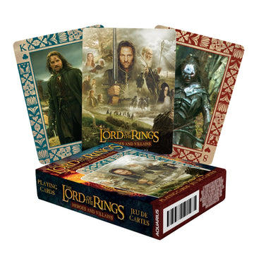 AQUARIUS Lord of the Rings Heroes and Villains Playing Cards Standard Size - Themed Novelty Deck with 52 Unique Fantasy Movie Designs - Collectible