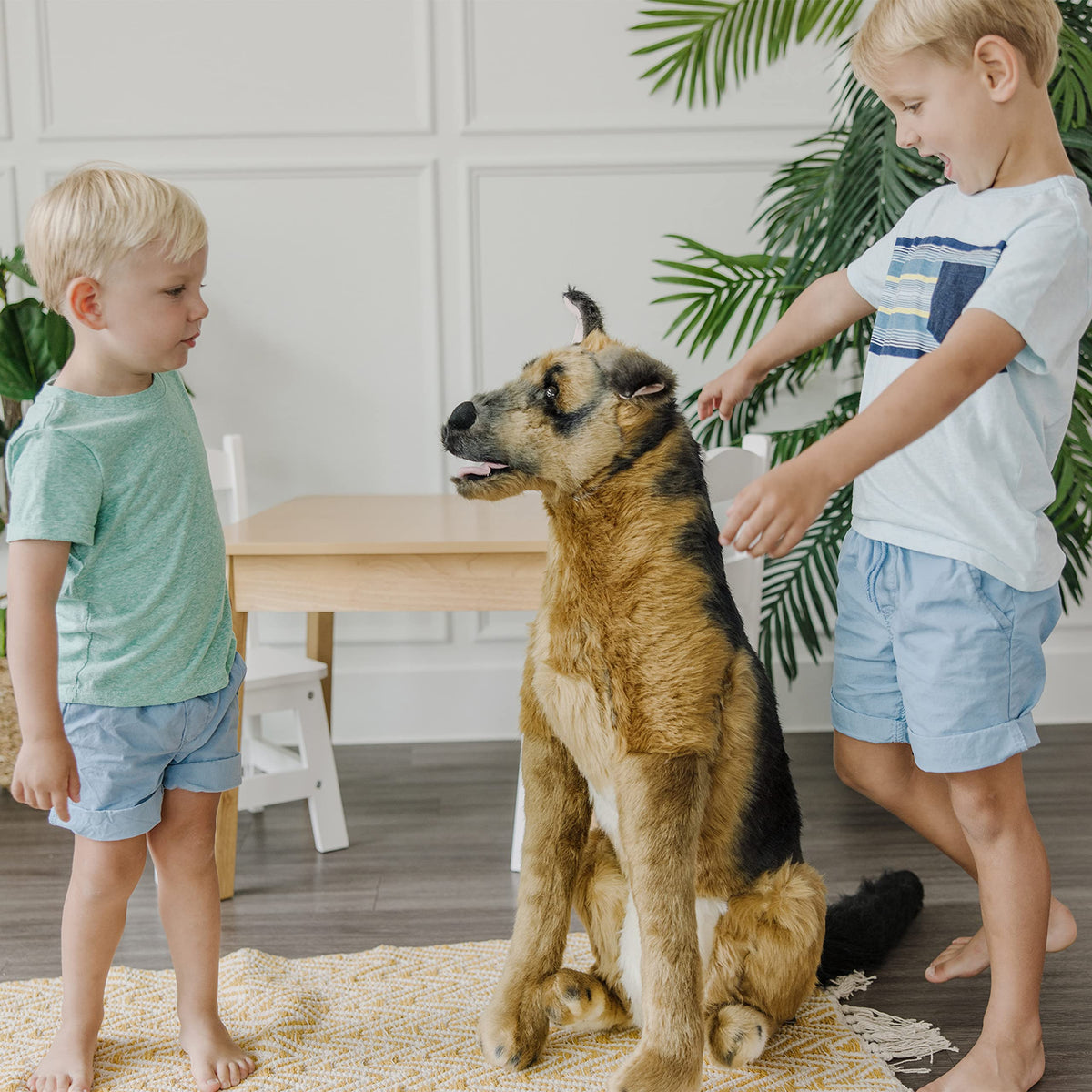 Melissa & Doug Giant German Shepherd - Lifelike Stuffed Animal Dog (Over 2 feet Tall)