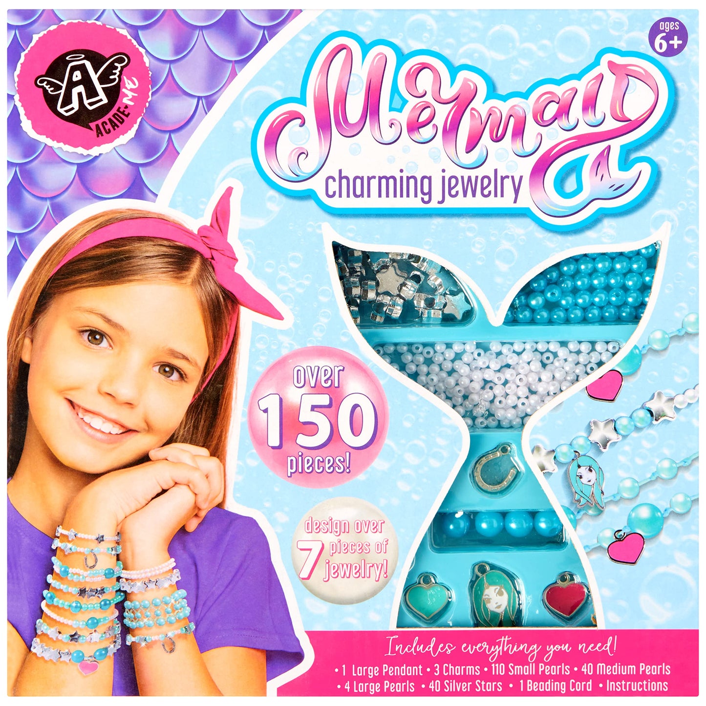Anker Play Products Angel Acade-Me, Mermaid Charm Jewelry Craft Kit - Design 7+ Unique Pieces