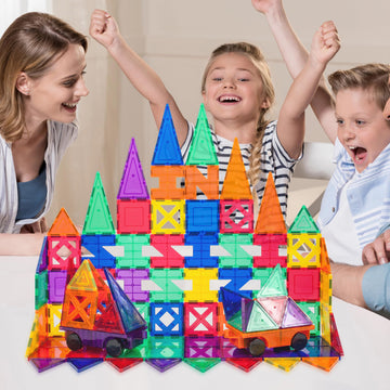 PicassoTiles Building Blocks Inspirational Kit 3D Building Construction Toys Clear Magnetic Stacking Set STEM Playboards Magnet Felt Tiles Novelty