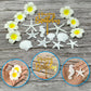 21 PCS Flower Cake Topper Hawaiian Beach Cake Decorations with Starfish Artificial Plumeria Flower for Hawaii Aloha Summer Theme Wedding Birthday