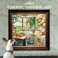 eeBoo Springtime Kitchen 1000 Piece Square Jigsaw Puzzle, 23" x 23"