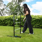 Vivere Ladder Golf Extreme Metal Tournament Edition Ladder Ball Tossing Game with 2 Metal Ladders and 2 Sets of Soft Bolas - Official Equipment
