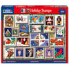 White Mountain 500 Piece Jigsaw Puzzle Winter Collage Christmas Puzzles with Large Pieces Gift for Adults 18"x24" - Holiday Stamps