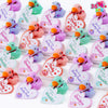 JOYIN 36 Pcs Valentine’s Day Mini Rubber Ducks with Cards for Kids, 4 Colors Duckies Bath Toys with 4 Card Designs for Classroom Exchange Prizes