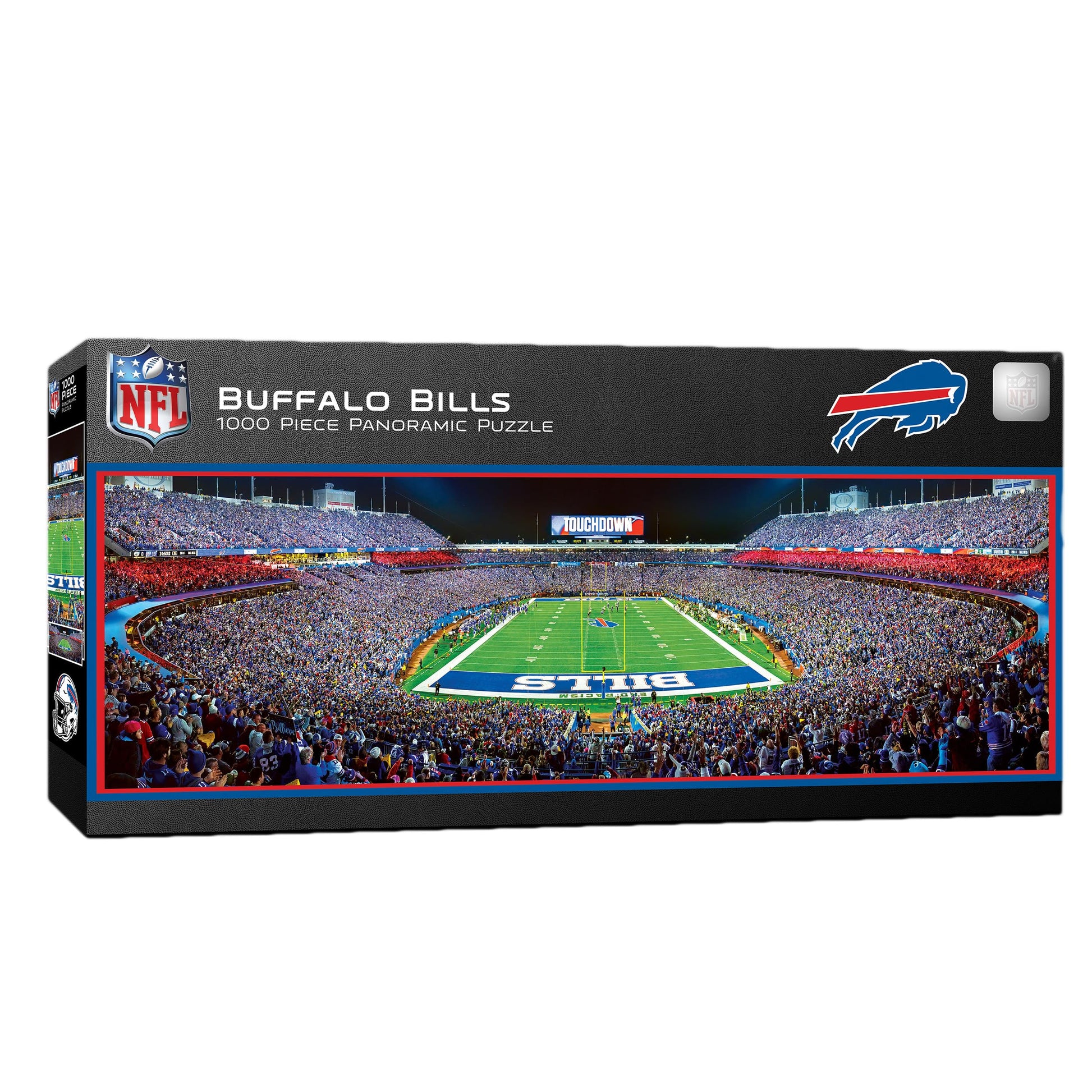 MasterPieces Buffalo Bills Puzzle 1000 Piece Panoramic NFL Jigsaw - Stadium Endzone View, Official Licensed Football Team Artwork, Random Cut Pieces