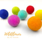 Rainbow Large Felt Balls | Montessori Wool Pom Poms for Baby, Crafts, Cats, Essential Oils, Felting & Garland | 7 ROYGBIV Colors | 4 CM (1.75-2")