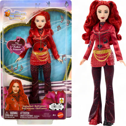 Mattel Disney Descendants: Wicked Wonderland Singing Red Doll with Movie-Inspired Clothes, Sings “Perfect Princess” in English
