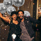 24 PCS Disco Ball Balloons Different Sizes- 4D Large Disco Balloons 10 Inch 15 Inch 18 Inch 22 Inch Assorted Round Metallic Silver Disco Balloons