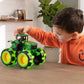 TOMY Monster Treads Lightning Wheels - John Deere Tractor - Motion Activated Light Up Monster Truck Toy - John Deere Tractor Toys - Frustration Free