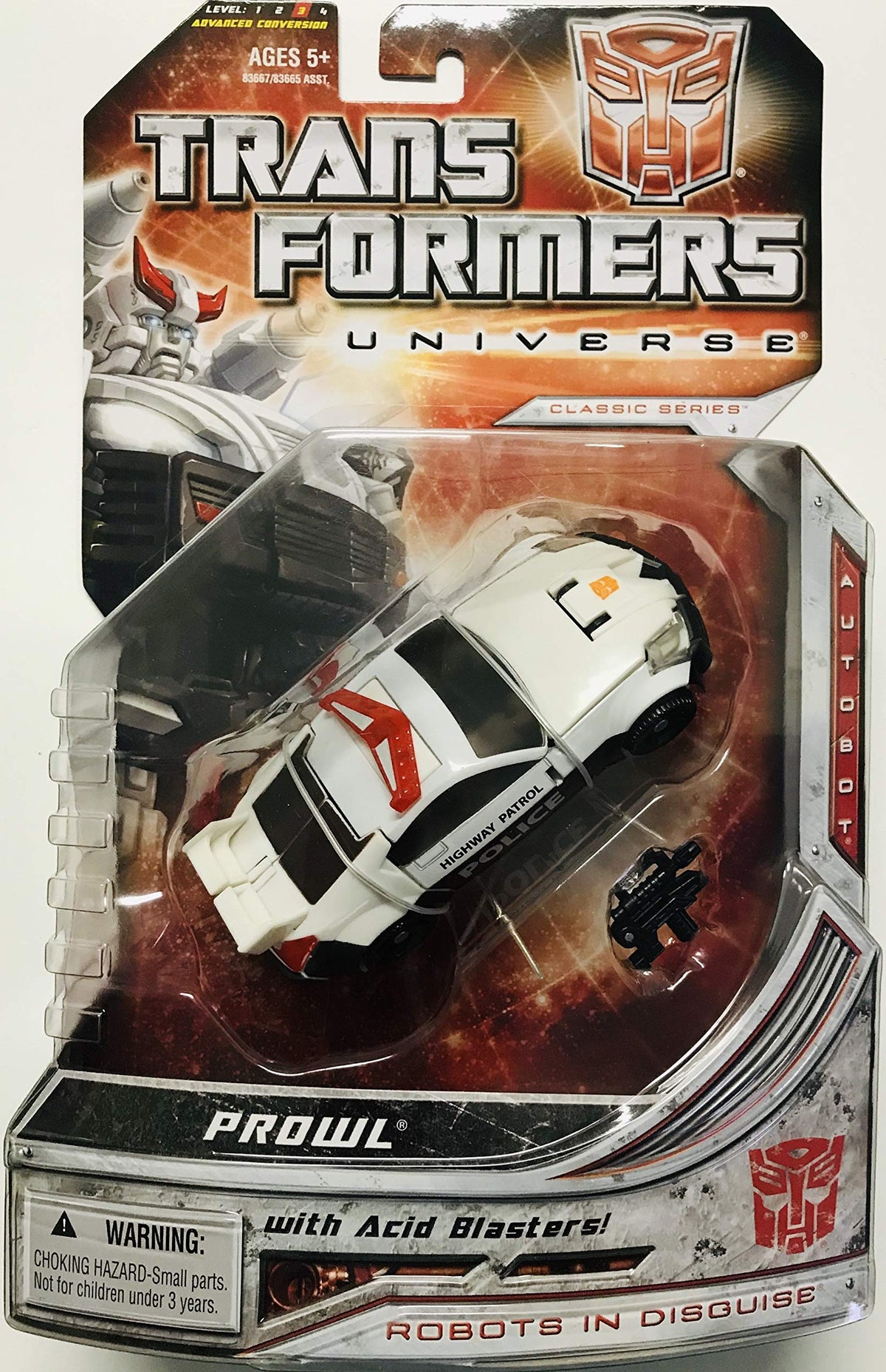 Transformers Universe Deluxe Class Classic Series Action Figure - Autobot Prowl with Acid Blasters