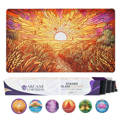 MTG Magic The Gathering Playmat 24x14 Inches, Original Art, Non-Slip TCG Playmat with Rubber Bottom & Stitched Edges, Commander TCG Rollable
