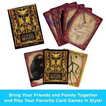 AQUARIUS Fantastic Beasts Playing Cards - Fantastic Beasts Themed Deck of Cards for Your Favorite Card Games - Officially Licensed Fantastic Beasts