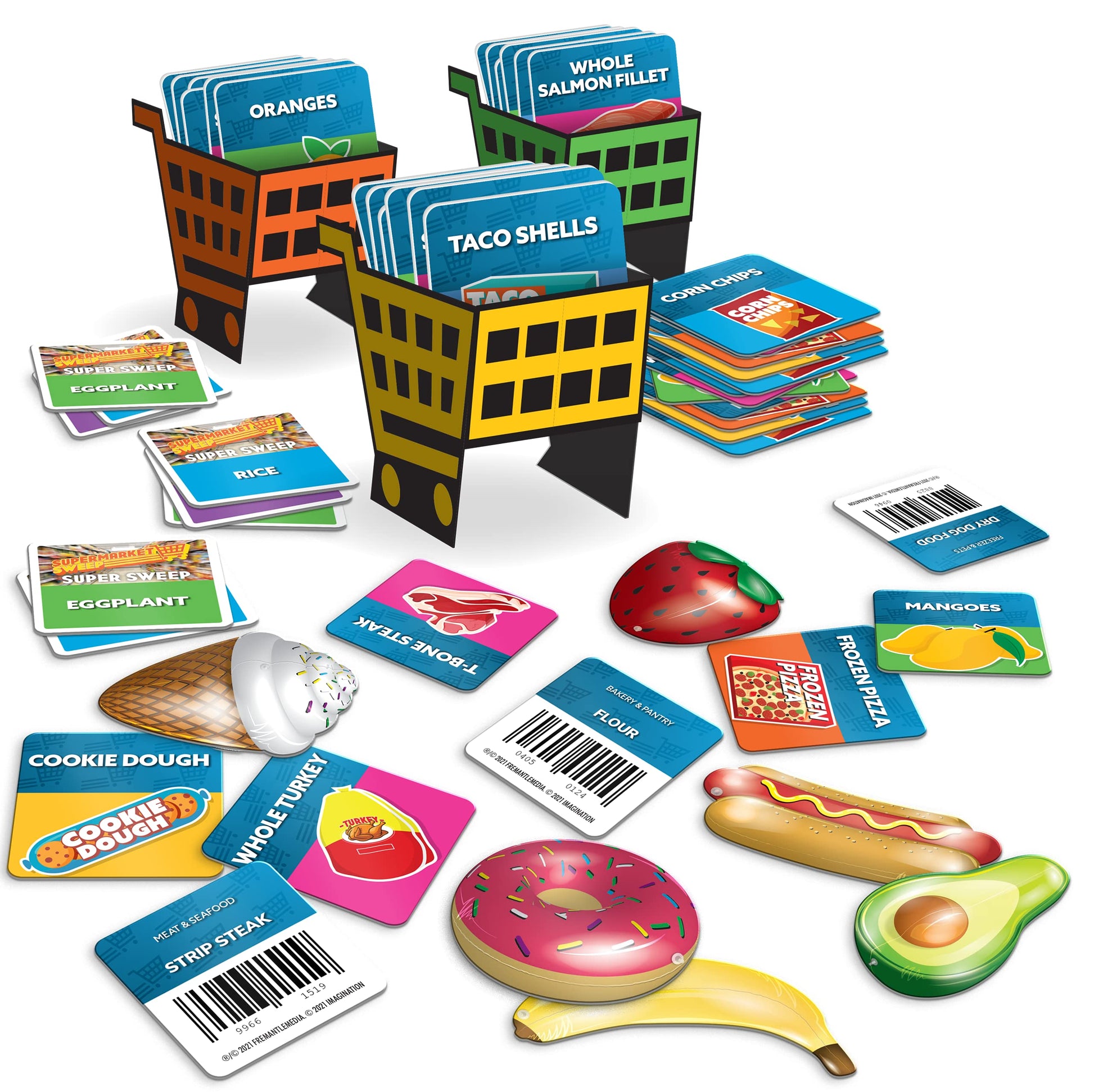 Supermarket Sweep Game, Race Against Time, Grab The Priciest Products to Win, Question Categories from TV Show, Aisle of Champions, On Your Carts, Get