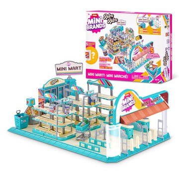 Mini Brands Retro Mini Mart with 5 Minis, Amazon Exclusive Playset, by ZURU - Real Miniature Collectible Store for Kids, Role Play, and Display