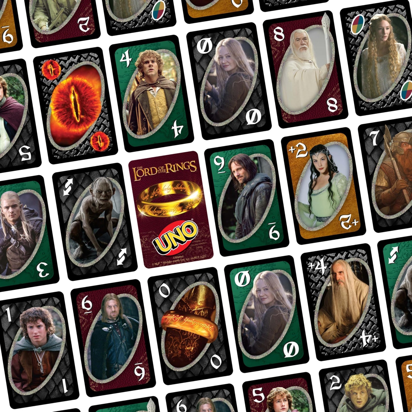 Mattel Games UNO The Lord of The Rings Card Game for Kids, Adults & Families, Travel & Camping, Inspired by the Movies