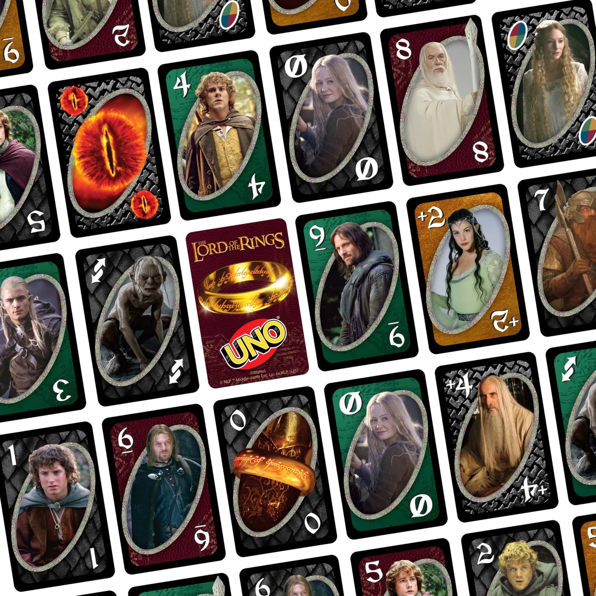 Mattel Games UNO The Lord of The Rings Card Game for Kids, Adults & Families, Travel & Camping, Inspired by the Movies