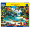 White Mountain 500 Piece Jigsaw Puzzle Spring Flower Bird Puzzles With Large Pieces Gift for Adults and Family 18"x24" - Paradise Cove