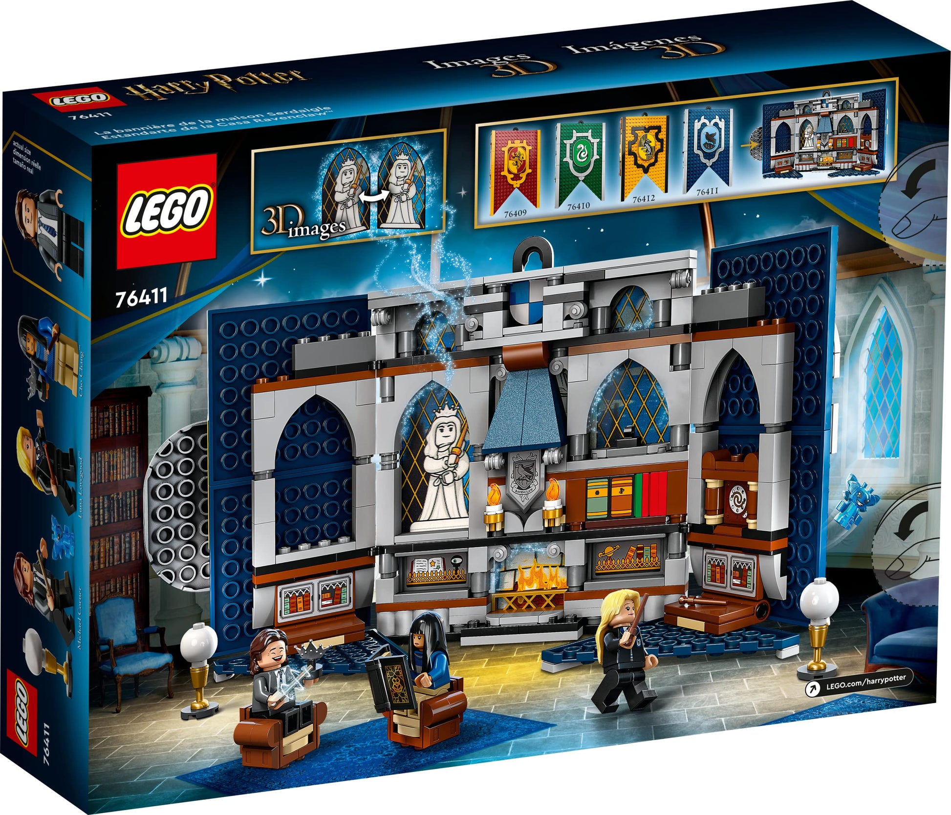 LEGO Harry Potter Ravenclaw House Banner Building Kit 76411-3D Harry Potter Room Wall Decoration, Great Gift Set for Boys Girls Kids, Hogwarts Castle