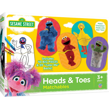 MasterPieces Kids Games - Sesame Street Heads & Toes Matching Game - Fun and Educational - Laugh and Learn