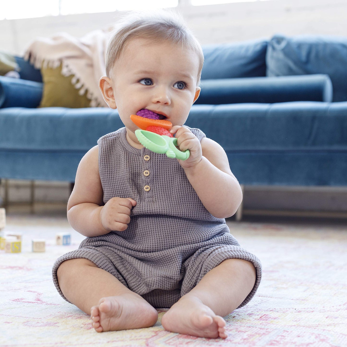 Infantino Lil' Nibbles Textured Silicone Teether Fruit Kabob