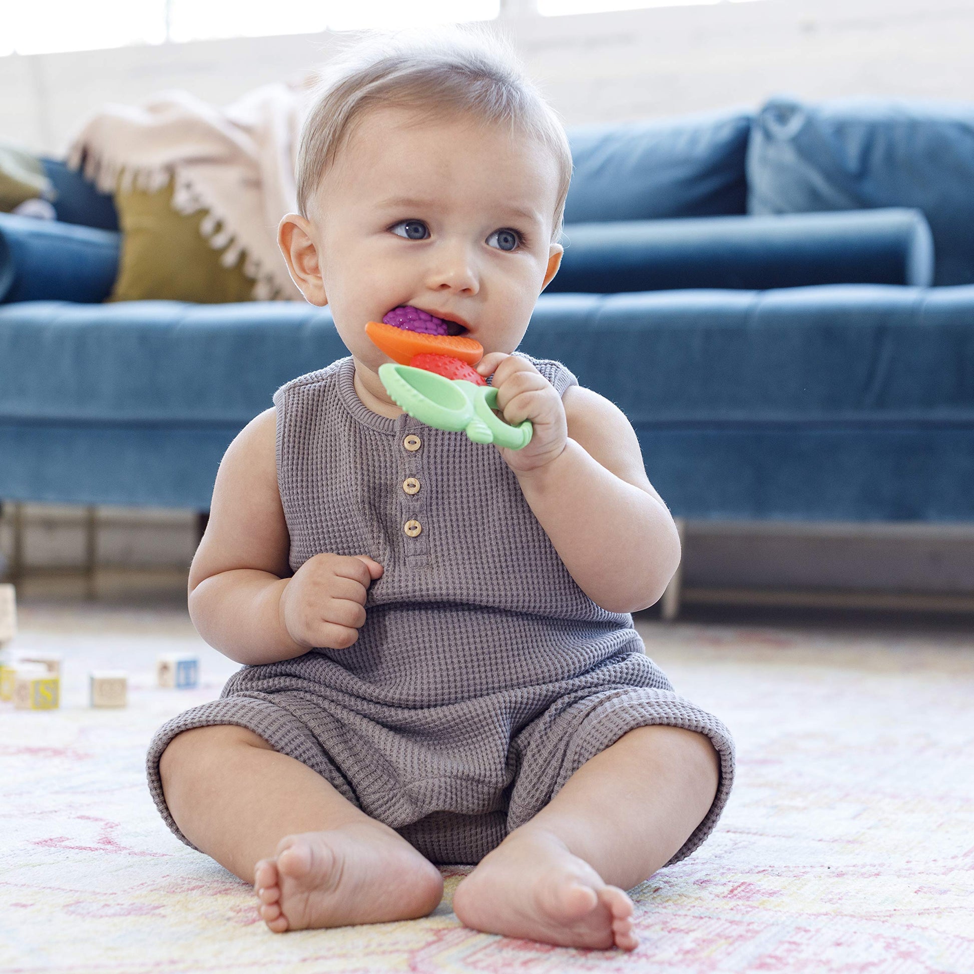 Infantino Lil' Nibbles Textured Silicone Teether Fruit Kabob