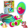 ARS Sports Kids Toys Toss and Catch Ball Game Set, Classic Outdoor Games with 4 Paddles 4 Balls and 1 Storage Bag, Beach Games, Yard Games, Kids