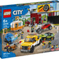 LEGO City Tuning Workshop 60258, Features a Toy Garage, Car Shop, Camping Trailer, Motorcycle, Crane and Tow Truck in One Fun Playset, Makes a Great