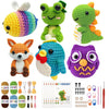 JackCao 6 Pack Crochet Kit for Beginners, 2026 DIY Craft for Adults, Crochet Animal Plush Kit with Step-by-Step Video Guides Tutorials Birthday Gift