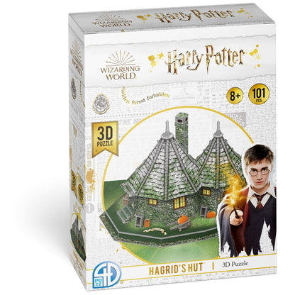 3D Puzzle: Harry Potter: Hagrids Hut - 101 Piece Puzzle by 4D Brands International - for Kids and Adults Ages 14+