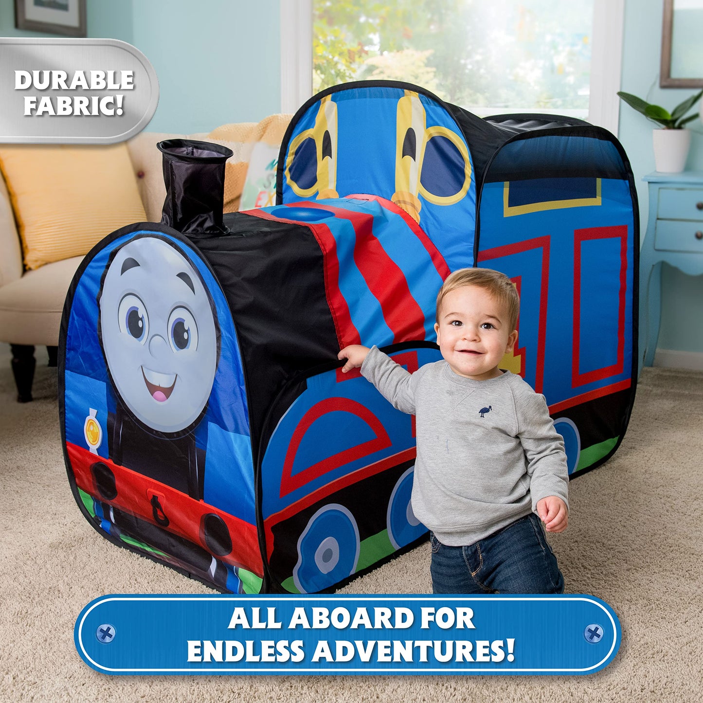 Sunny Days Thomas Pop Up Tent - Indoor Playhouse, Folds Flat - Ages 3+