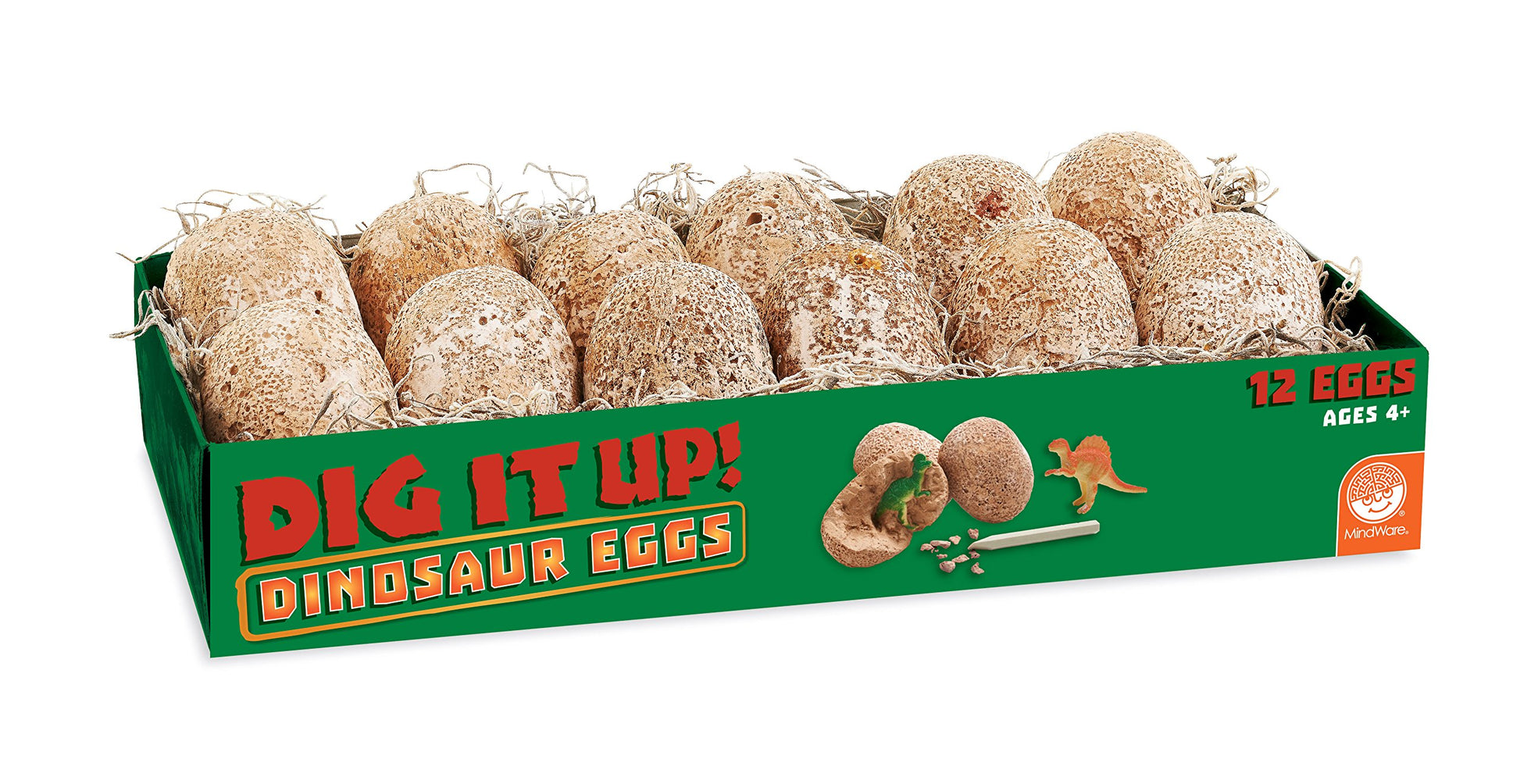 MindWare Dig It Up! Dinosaur Eggs and Mineral Stones Set of 2 Dig Kits