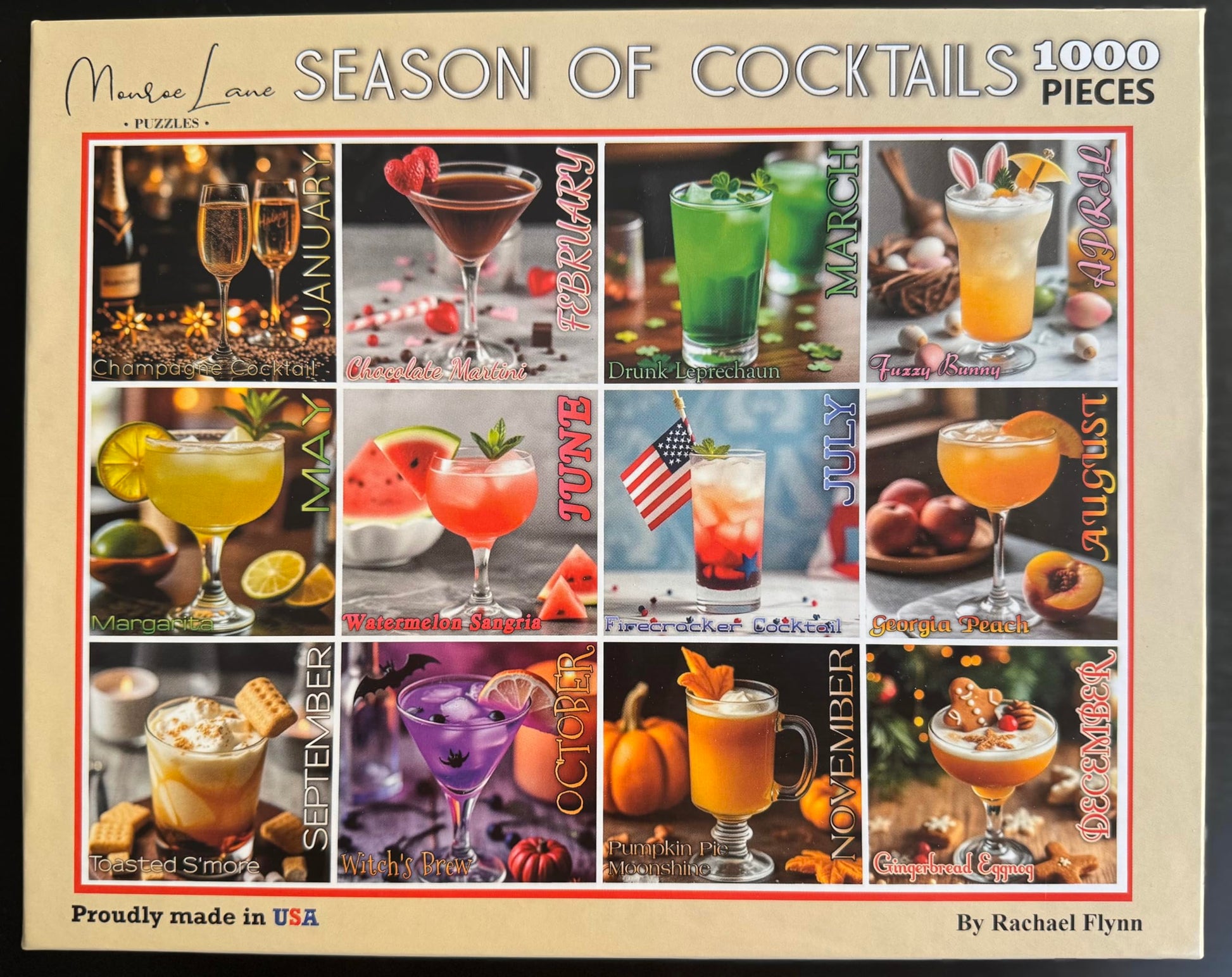 Monroe Lane Puzzles - Season of Cocktails 1000-piece Jigsaw Puzzle